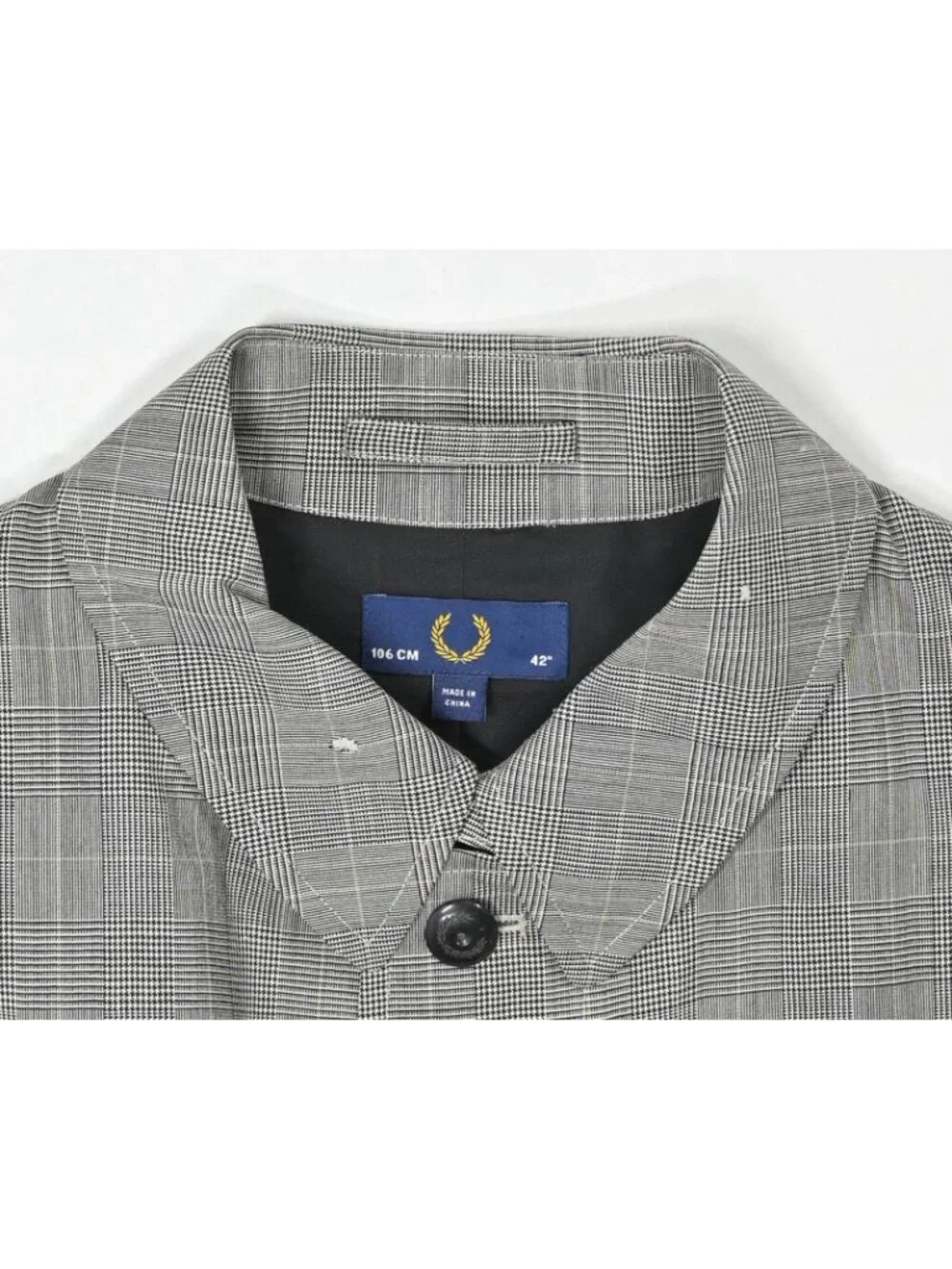 Fred Perry Collared Check Jacket in Black